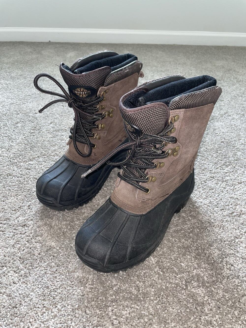 Quest Mens Pac Insulated Ultra Insulation Leather Upper Snow Boots Size 5
